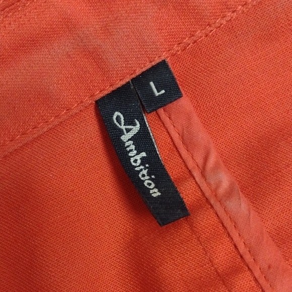 Ambition Women's Vibrant Orange Utility Jacket Size L - Picture 7 of 8